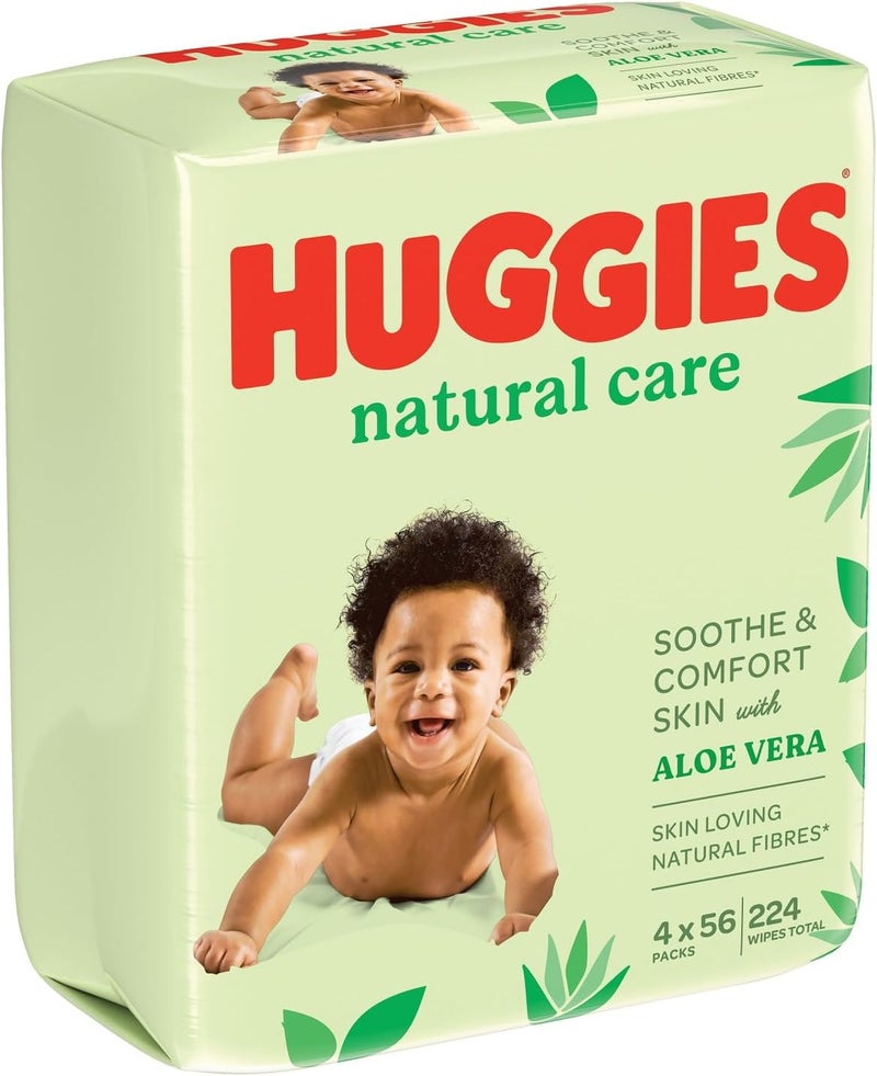 Huggies Natural Care Baby Wipes - 12 Packs (672 Wipes Total) - Aloe Vera Wet Wipes - Image 2